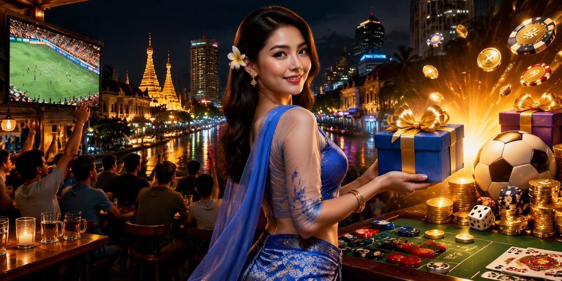 ရန်ကုန်မြို့အလယ်ပိုင်းတွင် ဘောလုံးအပေါ် လောင်းကစားနေသော လူတစ်စု